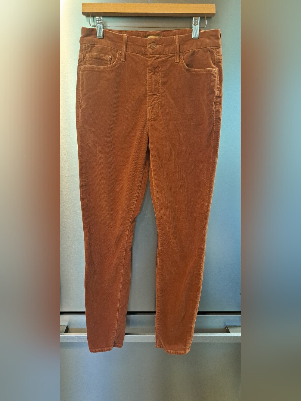 MOTHER Corduroy Pants High Waisted Looker Ankle Hopscotch USA Sz 29 - Picture 6 of 11